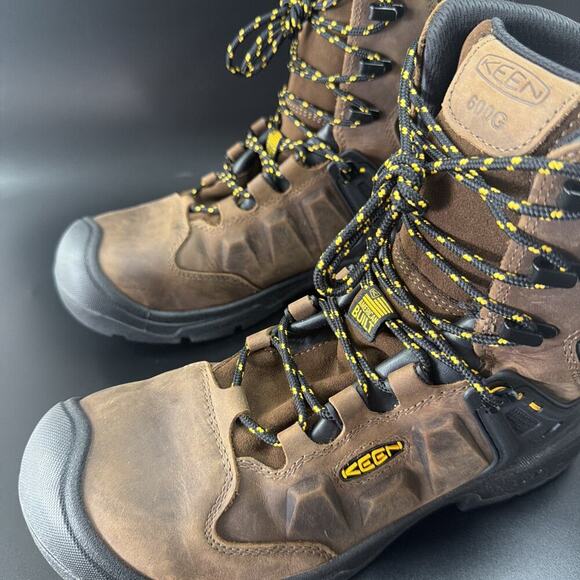 KEEN Dover 8” Waterproof Composite Toe Work Boots Mens Dark Earth Black Size 10 main image 4